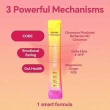 Miriyalyad GLP1 Drink Mix, Supports Healthy Digestion, Advanced Prebiotic Fiber Supplement For Gut Health, Non-GMO, Gluten-Free, Vegan Friendly, 30 Sticks - 2PCS - 查看 2