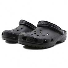 Crocs 镂空木屐 女士沙滩运动木屐凉鞋，夏季 - 黑色 - 查看 4