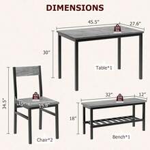 Dining Table & Chair Sets - Grey - View 2