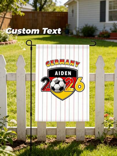 Customized Garden Flag, Personalized Text Garden Flag, Custom Garden And House Banner, Football Fan Banner, Party Decoration, Front Yard Lawn Decor, Porch Garden Welcome Flag, Country Home Decor