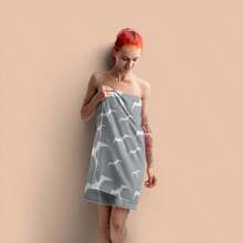 1条印花速干防沙轻盈超柔软纤维沙滩巾,针织面料,现代风格,涤纶材质,适合旅行、泳池、露营 - A - 查看 7