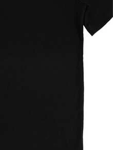 Plus Size Rose And Newspaper Pattern T - Shirt - 100% Cotton Round Neck For Men Gifts, Big And Tall Men Clothing - màu đen - Xem 2