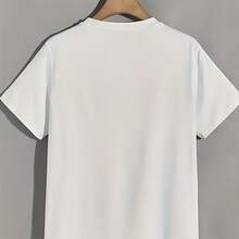 T-shirt imprimé graphique de Pâques pour grandes tailles - Top décontracté à col ras-du-cou et manches courtes avec un design vibrant aux couleurs de Pâques, œufs colorés et fleurs, coupe confortable et extensible, lavage machine, vêtements de printemps et d'été pour les fêtes, t-shirts pour femmes, tenue festive, design ludique, tissu durable - Blanc - Voir 2