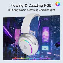 AJAZZ AHW10 Wired Gaming Headset, Virtual 7.1 Surround Sound For Precise Positioning, Wired Connection, RGB Lighting, Adjustable Metal Headband, High-Performance (Freely Adjustable Via Web Driver) - View 10