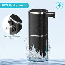 DONASIRA Novo lançamento, 1 dispensador automático de sabonete, dispensador de sabonete líquido, dispensador de loção, ativado por sensor sem toque, grande capacidade de 400 ml, recarregável por USB, design minimalista, disponível em branco e preto, adequado para banheiro, cozinha e muito mais, fácil de usar, altamente prático! - Branco ou preto - Ver 12