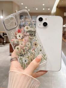1个透明花朵图案防震手机壳，兼容 16/11/16 Pro/16 Plus/16 Pro Max/16 e/15 Pro Max/13/14/12/XS/XR/7G/8P、Galaxy S25/S25 Plus/S25 Ultra/A16/A36/A26/A56/A50/A12/A32/A52/A72/A51/A21 S/A13/A14/S24/S24 Plus/S24 Ultra、S22/A52/A53/A54/A55、11/12 Pro/12/12 X/13 Pro/14 Pro/15 Pro、10/9/Note9/12c/Note11 Pro/Note8 Pro，国际版，不适用于国内版 - 彩色 - 查看 4