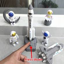 Rocket Science Experiment, Aerospace Launch Center - Includes Launchable Rocket & 4 Astronaut Figures, Educational Toy For Children To Learn Aerospace Knowledge, Spacecraft & Astronaut Model - White - View 10