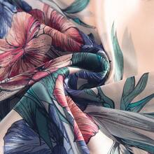 1条热带印花可爱涤纶围巾，适合春秋季佩戴 - 粉色 - 查看 6