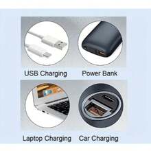 3600mAh 可折叠手持 USB 充电电动旅行降温涡轮颈挂风扇，迷你可穿戴便携式颈扇 - 手持 - 查看 4