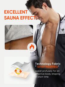 HOTSUIT Men's Sauna Jacket With Zipper, Fitness Gym Sweat Shirt, Workout Clothing - Light Grey - View 6
