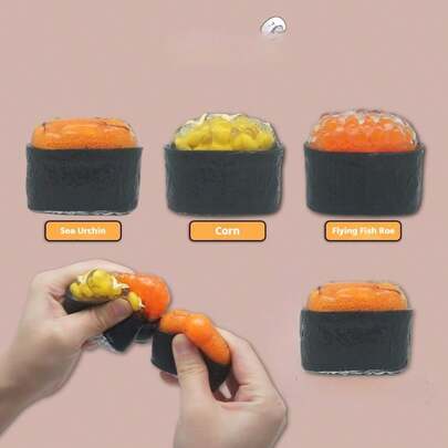 1pc Squishy Sushi Squeeze Toy - Stress Relief Toy - Soft Toy - Squishy Toy - Fidget Toy - Stitch Toys - Travel Toys - Classroom Fidget Toys - Mini Bath Toys - Christmas Stationery Stress Ball, Birthday Gift, Perfect Gift, Easter Gift, Christmas Gift, Halloween Gift, Christmas Eve Gift