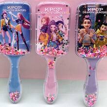 1pc K-Pop Dreamlike Girl Group Rotating Hair Brush Set - Lumi Inspired Air Cushion Massage Brush, Anti-Static Design, Creates Voluminous Hairstyle, (Random Style) - Multicolor - View 4