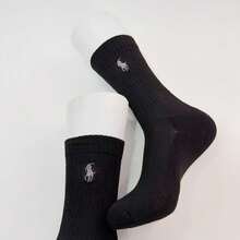 Polo Ralph Lauren 6-Pack Mid-Calf Dress Socks | Men's Embroidered Business Casual Athletic Socks - màu đen - Xem 3