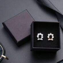 1/12pcs 20pcs Elegant Versatile Jewelry Gift Boxes, Perfect For Earrings, Rings, Necklaces And Pendants - Ideal For Holiday Gifts, Christmas, Valentine's Day And Back To School Celebrations, Ensuring Your Gifts Shine With Fashion And Sophistication, Suitable For Any Occasion And Special Moment. - Black - View 13