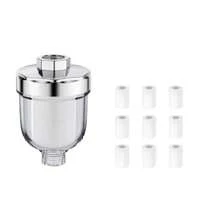 Shower Water Filter, Home Bathroom Water Purifier To Remove Chlorine, Heavy Metals, Rust, Sand And Impurities, Universal Connector, No Installation Required, No Pressure Reduction, Durable Replaceable Filter Cartridge, Shower Head Purifier Accessory, Improve Tap Water Quality, Anti-Clogging Design Suitable For Most Handheld And Overhead Shower Heads - A - View 10