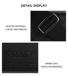 Coach Houston Men's Single Shoulder Crossbody Bag CZ398QBMI5 - 黑灰色CZ398QBMI5 - 查看 8