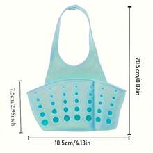 1pc Adjustable Kitchen Sink Hanging Bag Drain Rack, Multi-Color Drain Rack Hanging Bag, Convenient And Hygienic - Pink - View 7