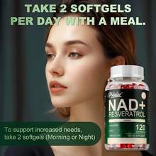 NAD+ Resveratrol – Unterstützt Die Zellgesundheit, Wirkt Antioxidativ, Hellt Den Teint Auf, Fördert Die Gesundheit Von Haut, Haaren Und Nägeln, Steigert Die Energie - 120 Kapseln - 120 Kapseln - Übersicht 6