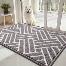 Sour Lemon 1 Piece Durable European Minimalist Doormat - Indoor/Outdoor Mat Doormat, Non-Slip & Washable Dirt Trapper Mat, Highly Absorbent Doormat For Entrance & Front Door, Dog, Kitchen, Patio, Hallway, Garden - Gray Lines - View 13