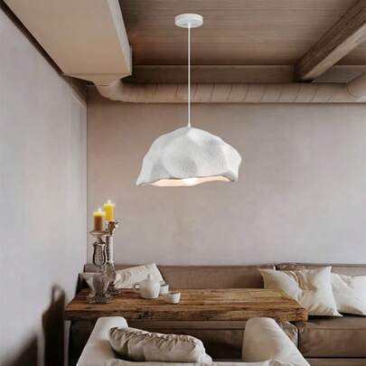 ZHUO LANG DA 1pc Cement & Concrete Foam Pendant Light, Cream Modern Style Suitable For Various Rooms, Living Room, Bedroom, Tea Room, Dining Room, Cafe (Excluding Bulb And Light Source)