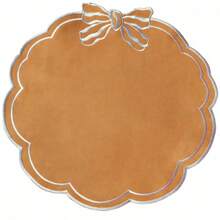 Bow Embroidered Placemats Linen Heat-Resistant Placemats For Home Restaurant Party And More - Orange - View 3
