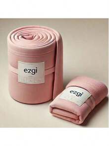 MADE IN TURKEY Oversize Double Fitted Bed Sheet Set | 70% Cotton Ranforce 180x200 Cm With 30 Cm Deep Pockets | Includes 1 Pillowcase 50x70 Cm - Pink - View 3