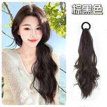 Lazy Sweet Curly Ponytail Wig, Natural Looking Wavy Ponytail Hair Extension With Elastic Band, Side Ponytail Wig With Tie - Multicolor - View 5