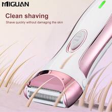 女士电动剃毛器，不锈钢刀片，多功能铝箔剃毛器，USB充电，适用于面部、腋下、手臂、比基尼线、腿部及全身脱毛，电池容量500mAh - 玫瑰金 - 查看 8