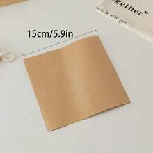 100张/套 一次性防油食品包装纸，蛋糕/面包包装纸，烘焙工具，厨房用具，厨房配件，家居厨房用品 - 棕色 - 查看 7