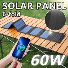 Portable Solar Charger With Monocrystalline Solar Panel - 6X Solar Power, Fast Charging, Compact Charger For Smartphones, Tablets, Laptops - Outdoor & Emergency Power Supply - Black - View 1