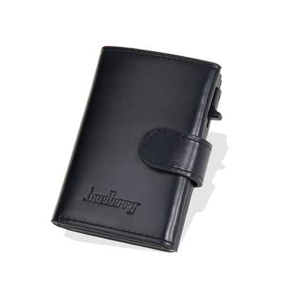 Baellerry HOT! 2026 New Men's Card Holder, Multi-Functional Card Wallet, RFID Blocking Wallet, Multiple Card Slots + Cash Compartment, Side Push-Out Card Sleeve