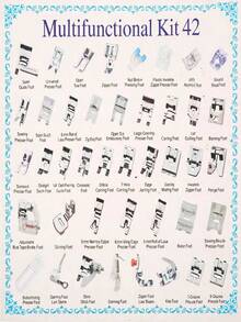 42pcs Sewing Machine Presser Foot Set, Multi-Functional Universal Sewing Machine Accessories, Sewing DIY Tools Full Set, Sewing Machine Parts - 42-piece Set - View 6