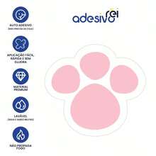 108 Bunny Paw Print Easter Egg Hunt Stickers P #2 - 玫瑰紅 - 查看 3