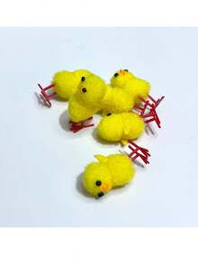 12/6 món đồ trang trí gà con màu vàng cho lễ Phục sinh, gà con bông gòn vàng mềm mại trang trí lễ Phục sinh, gà con trang trí nhà cửa, sân vườn mùa xuân cho lễ Phục sinh. - Nhiều kiểu dáng - Xem 7