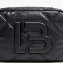 Bolso de hombro LOLA, bolso de hombro BIMBA, bolso de hombro unisex cuadrado compacto, ligero pero espacioso, correa de hombro ajustable. - Negro-3 - Ver 2