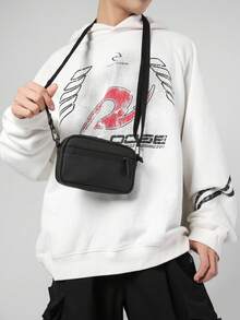 1pc Sling Bag, Waterproof Lightweight Camera Bag, Suitable For Travel And Daily Commute - Black - View 3