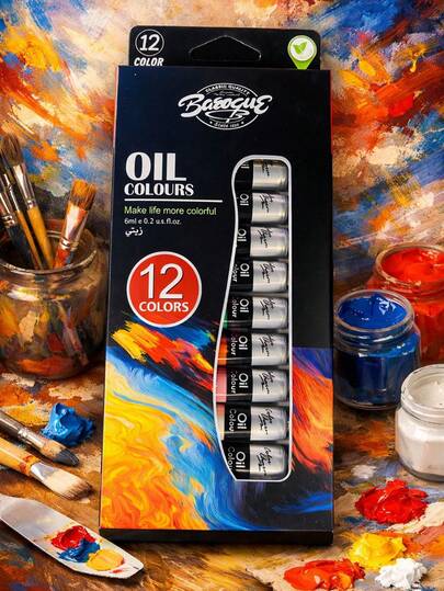 Kit Tintas em Bisnagas 6ml – Guache, Acrílica, Óleo e Base de Água