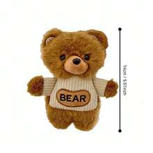 Cute Bear Backpack Pendant Plush Doll, Creative Letter Bear Doll Keychain Bag Charm, Activity Gift Holiday Present - Multicolor - View 6