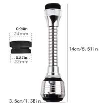 2 piezas Extensor de grifo giratorio 360°, con 2 modos de rociado (fuerte/suave), diseño antisalpicaduras - Material ABS duradero, instalación sin herramientas, adecuado para lavabo de baño y cocina - Se adapta a la mayoría de grifos - Accesorio de grifo ahorra espacio - Multicolor - Ver 6