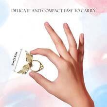 1个水晶钻石天使翅膀闪亮手机指环支架 - 钻石水晶手机支架，适用于所有智能手机 - 彩色 - 查看 5