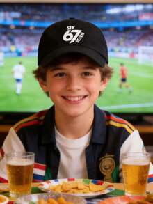 1 pieza Gorra de béisbol aleatoria, Decoración divertida de jugador de videojuegos con el número 67, Gorra de béisbol ajustable para exteriores, Accesorio con el número 67, Regalo de cumpleaños o vacaciones, Gorra de béisbol negra sólida - Multicolor - Ver 7