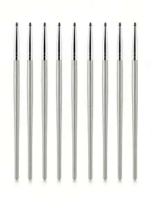 1/2/4/6/8支装多功能斜角眼线刷，软毛遮瑕刷，彩绘眼线刷，眼部细节刷 - 彩色 - 查看 7