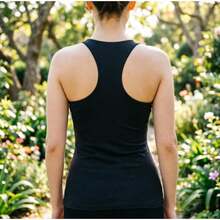 Women's Vest Style Sports Vest Is A Soft, Breathable, High Support Sports Top With A Built-In Padded Bra, Suitable For High-Intensity Training - Black - View 1