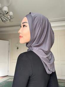 1 chiếc khăn trùm đầu nữ màu trơn kiểu Balaclava, khăn giữ ấm cổ, băng đô co giãn, thoáng khí, thoải mái, co giãn, vành rộng, thấm hút mồ hôi, đa chức năng, khăn thể thao thời trang tối giản, mũ trùm đầu và băng đô đi kèm, thích hợp cho bãi biển, kỳ nghỉ. - Nhiều màu - Xem 9