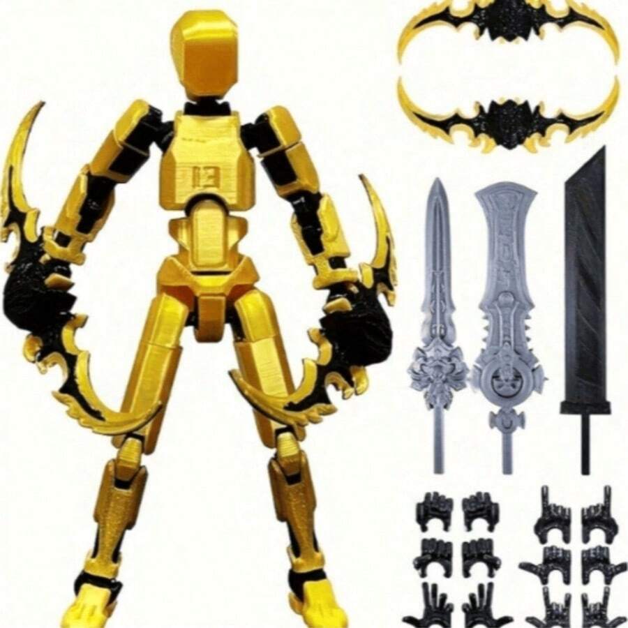 Bộ mô hình hành động Titan 13 có thể tạo dáng - Mô hình robot T13 hoàn chỉnh để sưu tầm, vật trang trí và trưng bày để bàn được in 3D, robot nhỏ, robot không gian. - nhiều màu - Xem 1