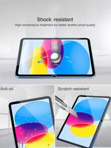 Shockproof Tablet Screen Protector 2pcs High Definition Tempered Glass Screen Protector Compatible With (2025 Model) / 11th Generation / (11th Gen) Supporting Face ID And Apple Pencil Anti-Scratch High Clarity Anti-Fingerprint Easy Installation Shatterproof Bubble-Free Tablet Accessories Waterproof Full Coverage Birthday Gift Friends Family Anniversary Gift - Clear - View 4