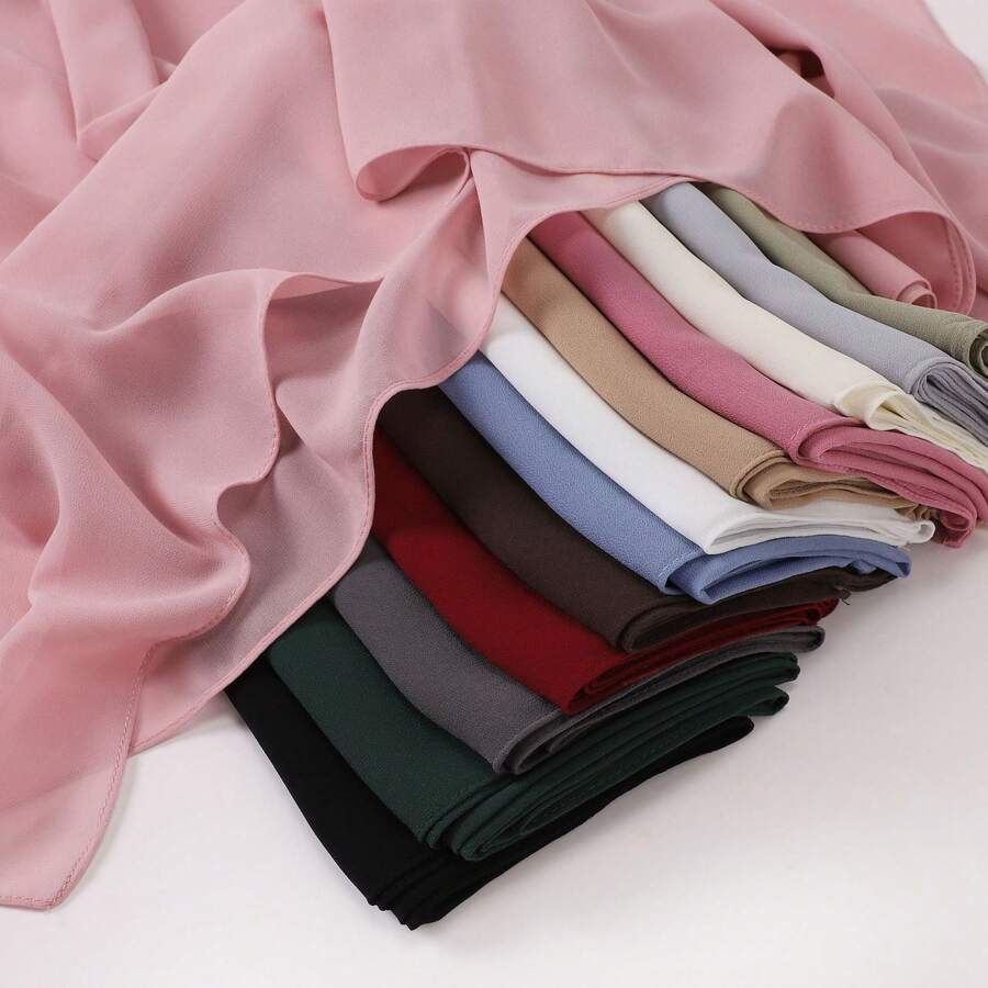 1pc Chiffon Scarf, Women Accessory - Apricot - View 1