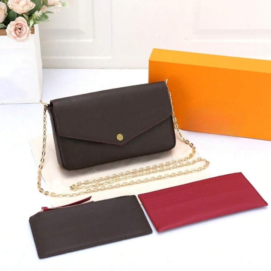 Women Crossbody - Rượu vang đỏ cổ điển - Xem 1