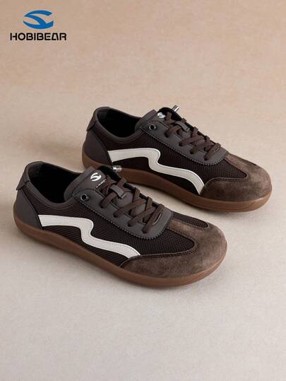 HOBIBEAR 一双男女通用赤足鞋，网眼拼接鞋面，平底橡胶鞋底，透气，简约设计，适合步行、徒步，春秋季穿着。