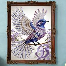 1 قطعة طقم رسم الألماس 5D DIY، المقاس 30x40 سم، يتميز بموضوع لوحة فنية لطائر أرجواني على فرع، فسيفساء اللؤلؤ الزخرفية اليدوية الإبداعية، مناسبة لديكور المنزل، هواة DIY، وهدية للأصدقاء في المناسبات والأعياد، بدون إطار - مشاهدة 3